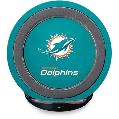 NFL Miami Dolphins Distressed- Aqua Fast Charge Wireless Charging Stand Skin